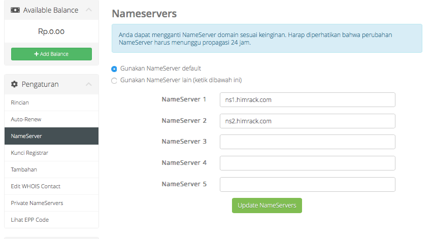 NameServer hosting di e-Padi.com