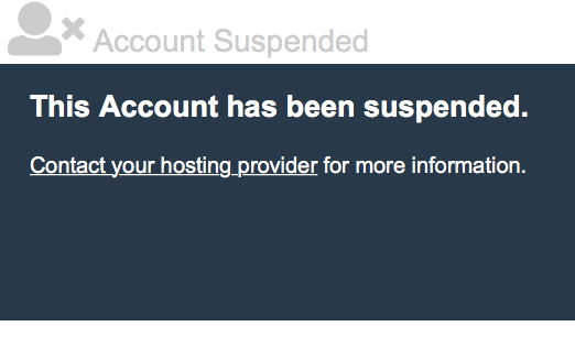 e-padi Web hosting suspended
