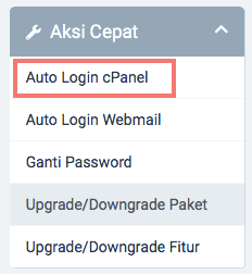 Cara Login cPanel control panel e-padi