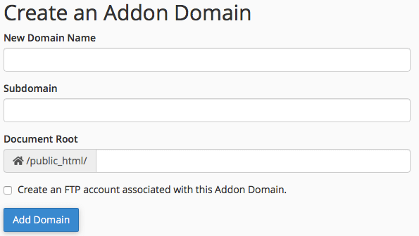 Addon Domain cPanel