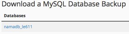 Backup Database MySQL Hosting cPanel