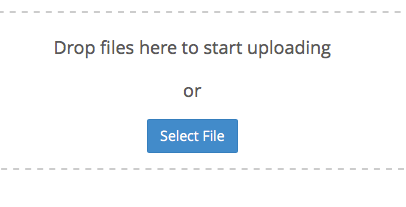 cpanel upload select file button