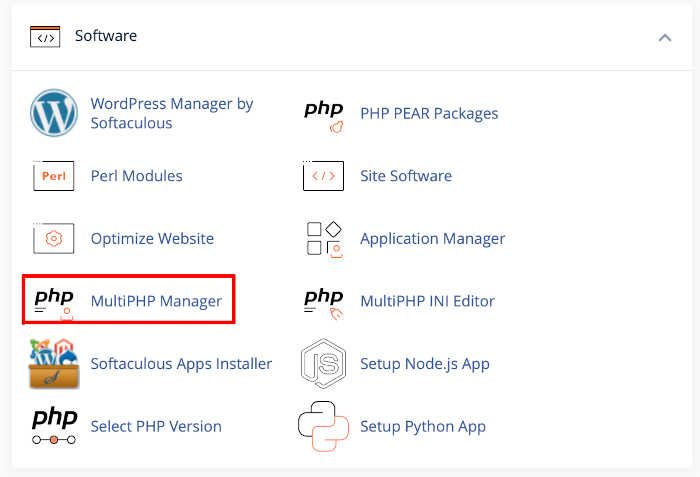 cPanel MultiPHP Manager by e-Padi hosting