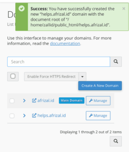 cara membuat subdomain di cpanel by e-Padi